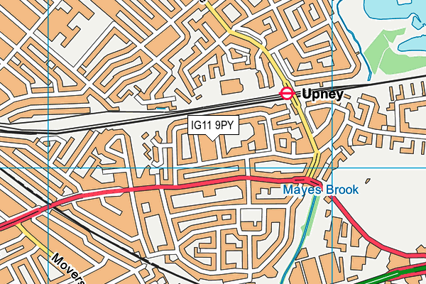 IG11 9PY map - OS VectorMap District (Ordnance Survey)