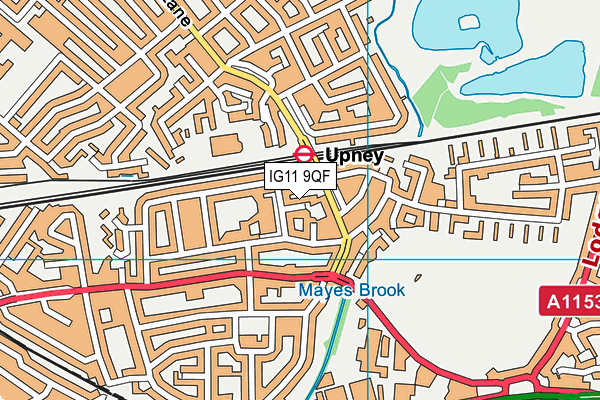 IG11 9QF map - OS VectorMap District (Ordnance Survey)