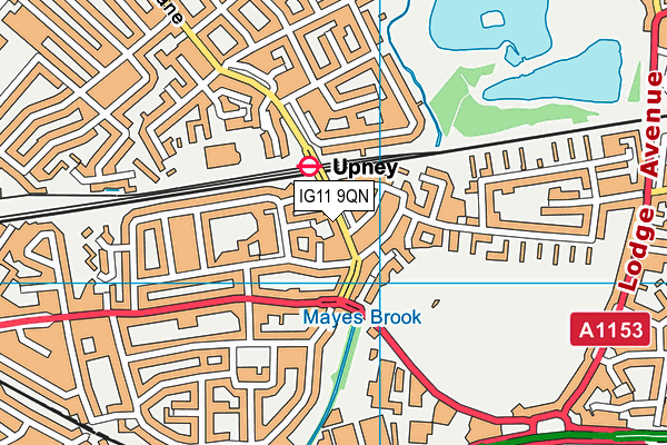 IG11 9QN map - OS VectorMap District (Ordnance Survey)