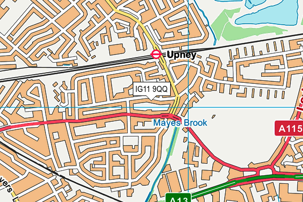 Eastbury Primary School map (IG11 9QQ) - OS VectorMap District (Ordnance Survey)