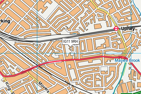 IG11 9RH map - OS VectorMap District (Ordnance Survey)