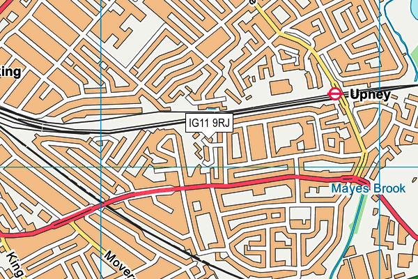 IG11 9RJ map - OS VectorMap District (Ordnance Survey)