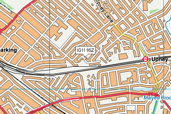 IG11 9SZ map - OS VectorMap District (Ordnance Survey)
