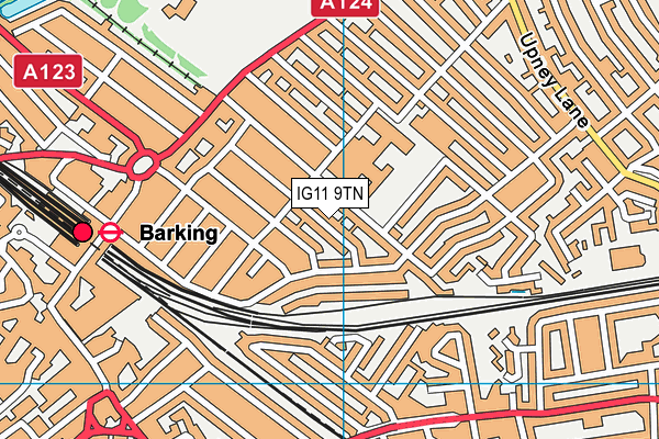 IG11 9TN map - OS VectorMap District (Ordnance Survey)