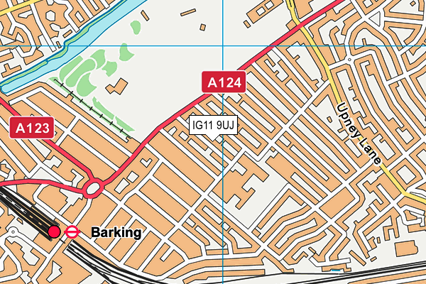 IG11 9UJ map - OS VectorMap District (Ordnance Survey)