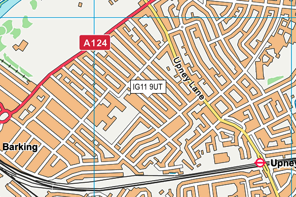 IG11 9UT map - OS VectorMap District (Ordnance Survey)