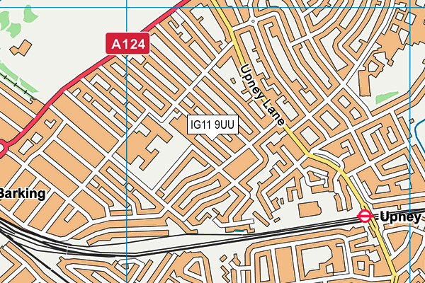 IG11 9UU map - OS VectorMap District (Ordnance Survey)