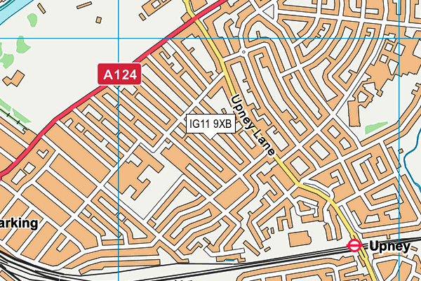 IG11 9XB map - OS VectorMap District (Ordnance Survey)