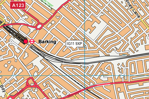IG11 9XP map - OS VectorMap District (Ordnance Survey)