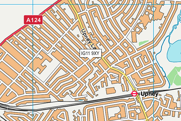 IG11 9XY map - OS VectorMap District (Ordnance Survey)