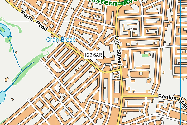 IG2 6AR map - OS VectorMap District (Ordnance Survey)