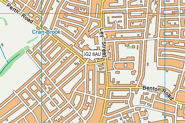 IG2 6AU map - OS VectorMap District (Ordnance Survey)