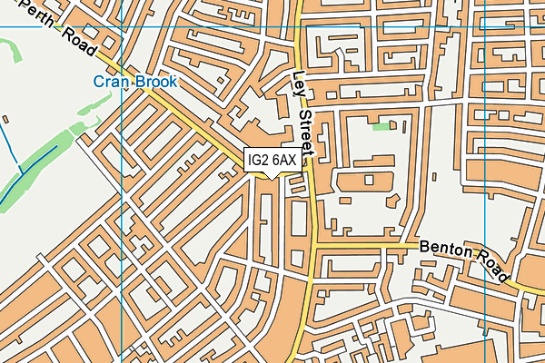 IG2 6AX map - OS VectorMap District (Ordnance Survey)