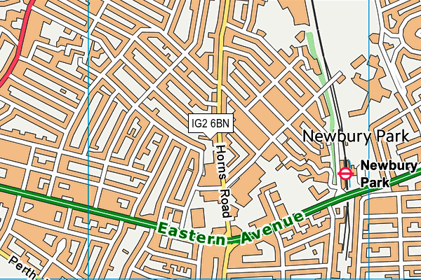 IG2 6BN map - OS VectorMap District (Ordnance Survey)