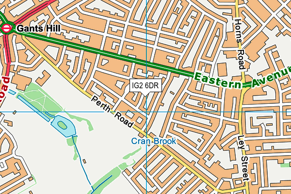 IG2 6DR map - OS VectorMap District (Ordnance Survey)