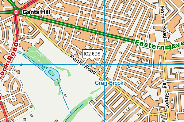 IG2 6DS map - OS VectorMap District (Ordnance Survey)