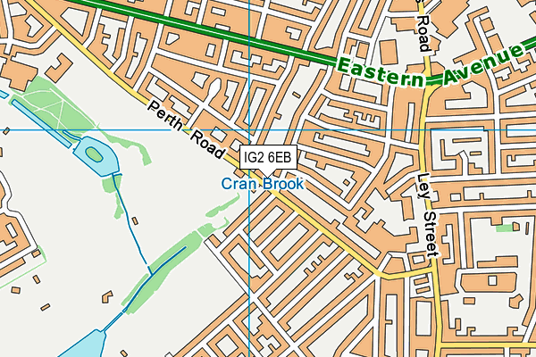 IG2 6EB map - OS VectorMap District (Ordnance Survey)