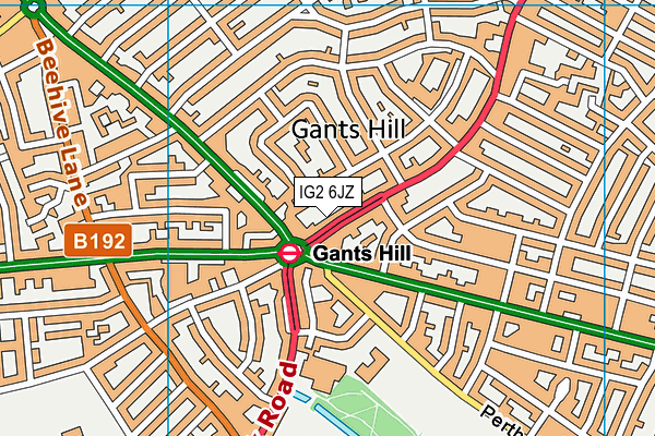 Map of YS GANTS HILL LTD at district scale