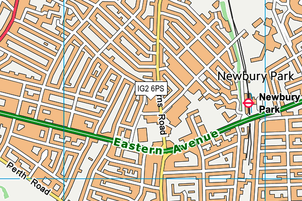 IG2 6PS map - OS VectorMap District (Ordnance Survey)