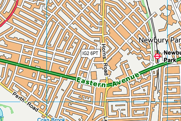 IG2 6PT map - OS VectorMap District (Ordnance Survey)