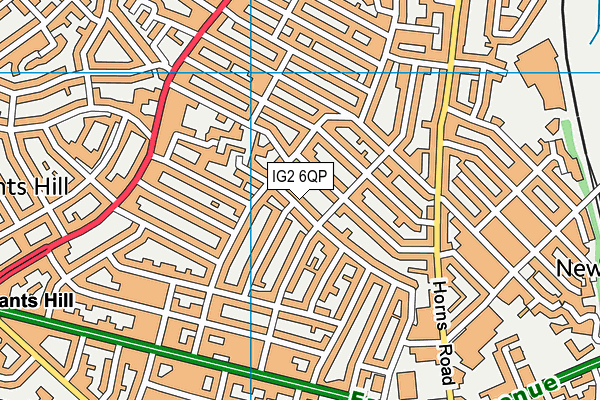 IG2 6QP map - OS VectorMap District (Ordnance Survey)