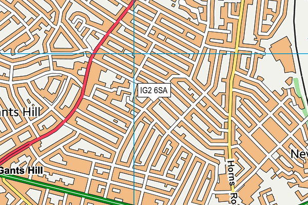 IG2 6SA map - OS VectorMap District (Ordnance Survey)