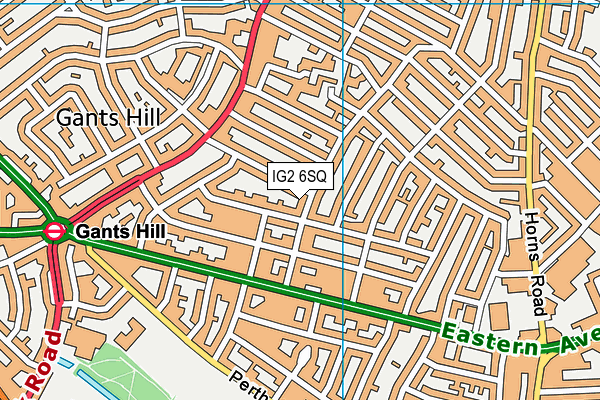 IG2 6SQ map - OS VectorMap District (Ordnance Survey)