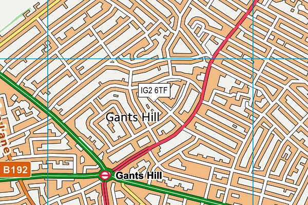 Gearies Primary School map (IG2 6TF) - OS VectorMap District (Ordnance Survey)