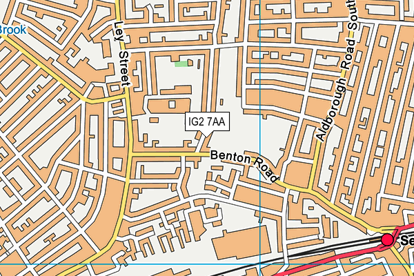 IG2 7AA map - OS VectorMap District (Ordnance Survey)