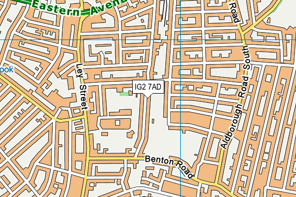 IG2 7AD map - OS VectorMap District (Ordnance Survey)