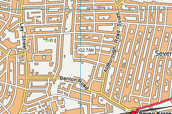 IG2 7AN map - OS VectorMap District (Ordnance Survey)