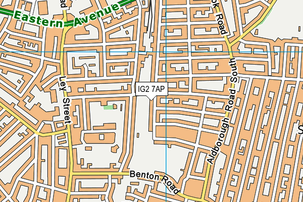 IG2 7AP map - OS VectorMap District (Ordnance Survey)