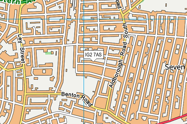 IG2 7AS map - OS VectorMap District (Ordnance Survey)