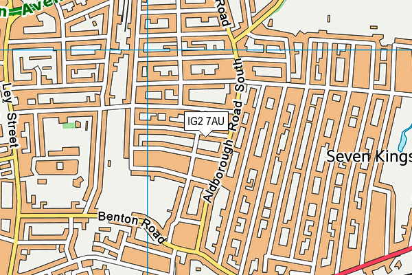IG2 7AU map - OS VectorMap District (Ordnance Survey)