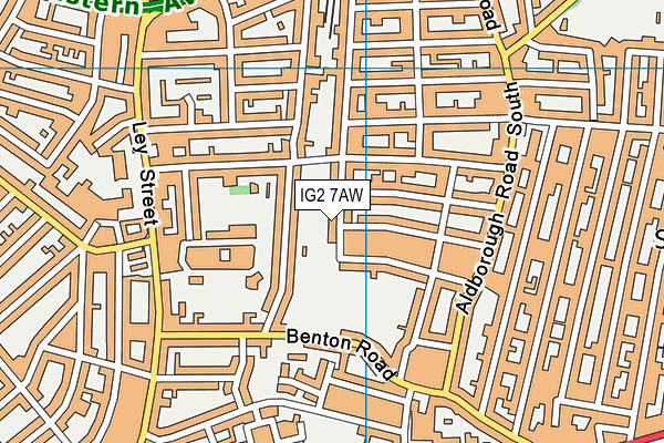 IG2 7AW map - OS VectorMap District (Ordnance Survey)
