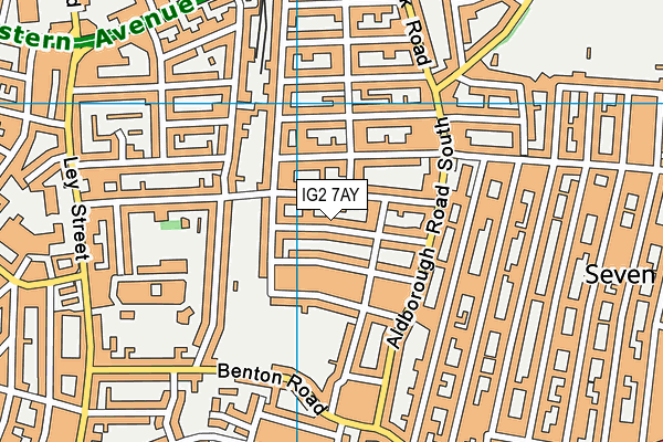 IG2 7AY map - OS VectorMap District (Ordnance Survey)