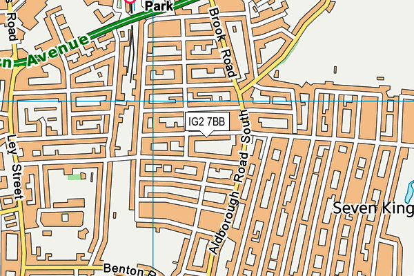 IG2 7BB map - OS VectorMap District (Ordnance Survey)