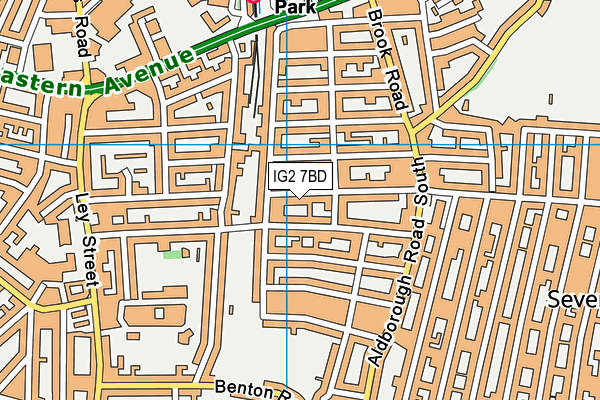 IG2 7BD map - OS VectorMap District (Ordnance Survey)