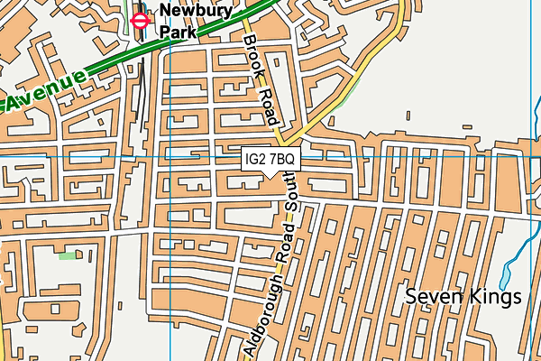 IG2 7BQ map - OS VectorMap District (Ordnance Survey)