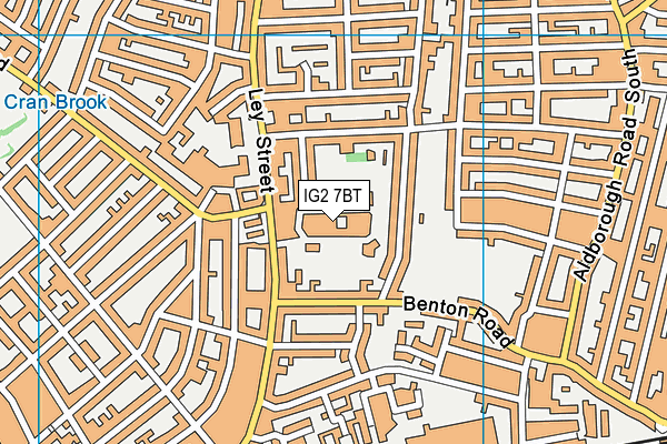 IG2 7BT map - OS VectorMap District (Ordnance Survey)