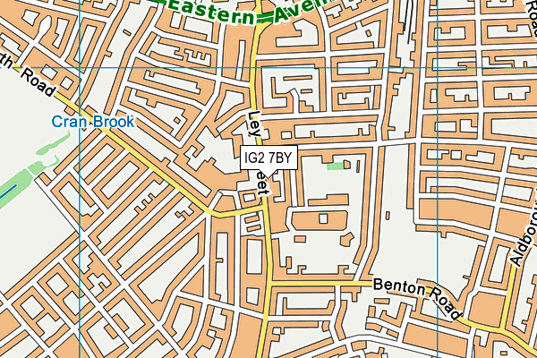 IG2 7BY map - OS VectorMap District (Ordnance Survey)