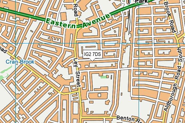 IG2 7DS map - OS VectorMap District (Ordnance Survey)