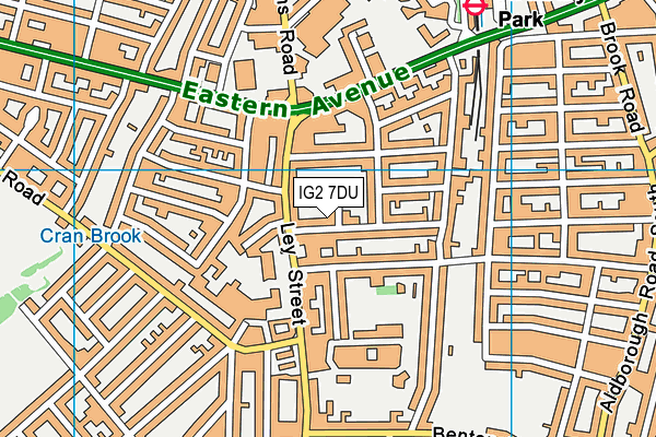 IG2 7DU map - OS VectorMap District (Ordnance Survey)