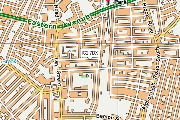 IG2 7DX map - OS VectorMap District (Ordnance Survey)