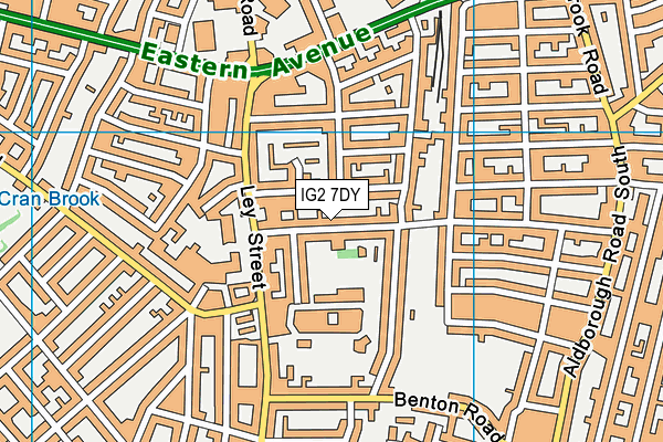 IG2 7DY map - OS VectorMap District (Ordnance Survey)