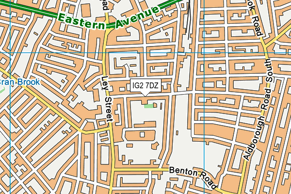 IG2 7DZ map - OS VectorMap District (Ordnance Survey)