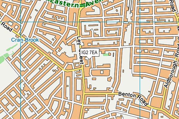 IG2 7EA map - OS VectorMap District (Ordnance Survey)