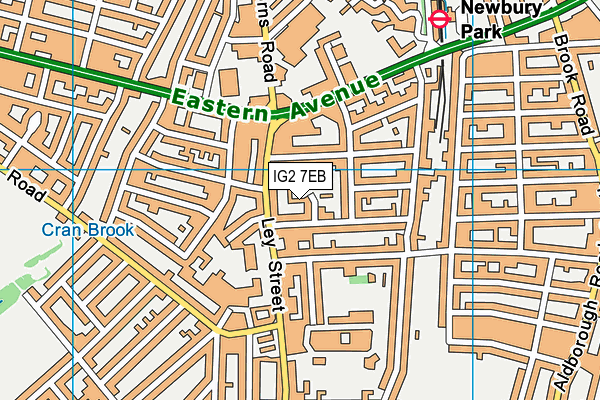 IG2 7EB map - OS VectorMap District (Ordnance Survey)