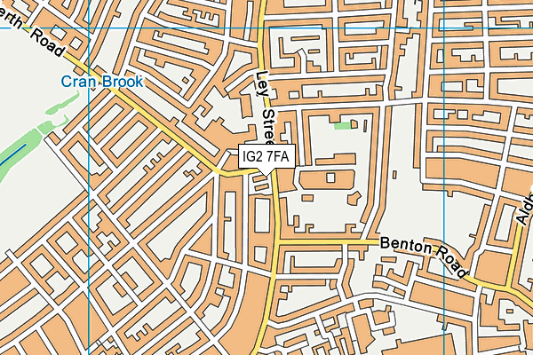 IG2 7FA map - OS VectorMap District (Ordnance Survey)