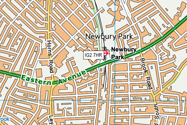IG2 7HR map - OS VectorMap District (Ordnance Survey)